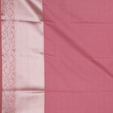 Powder blue and Rosewood Pink soft silk saree