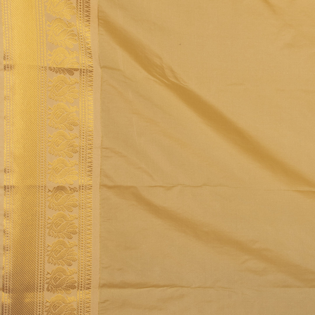 Bottle green and off white semi silk saree