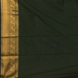 Electric blue and Bottle green semi silk saree