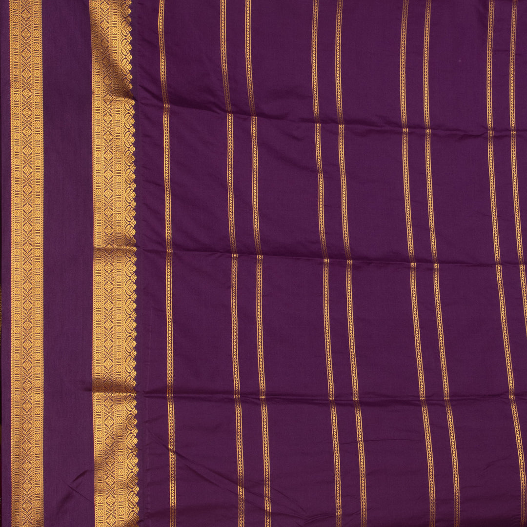 Avocado green and purple semi silk saree