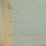 Purple and pastel green semi silk saree