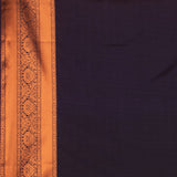 Turmerice yellow and Navy blue  soft silk saree