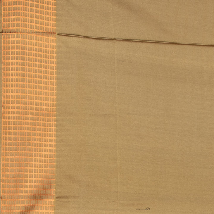 Coral pink and Tea green soft silk saree