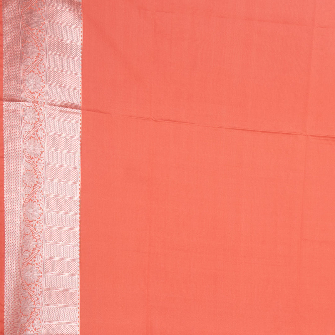 Lilac Lavender and salmon orange soft silk saree
