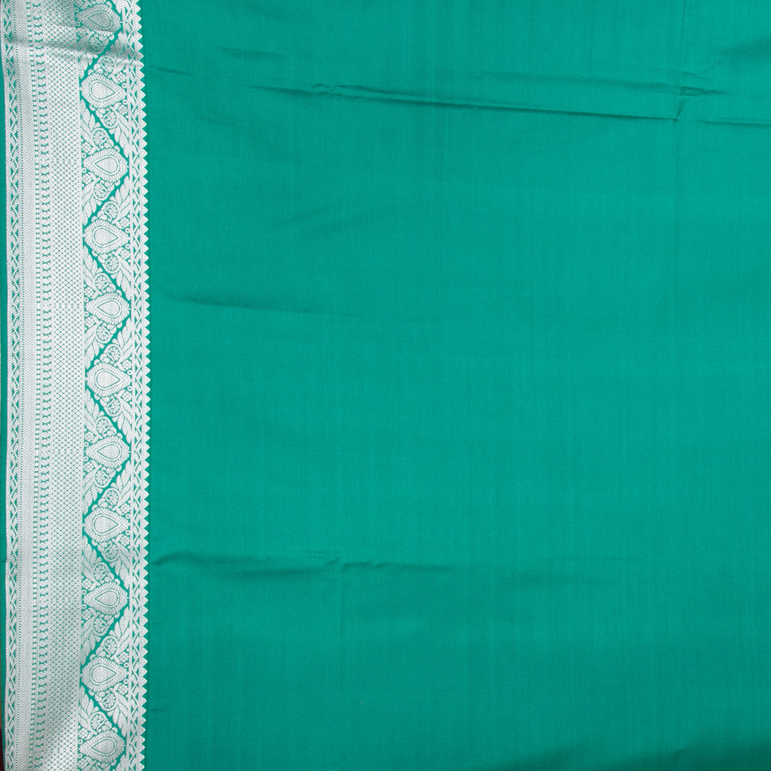 Lilac Lavender  and Teal green soft silk saree