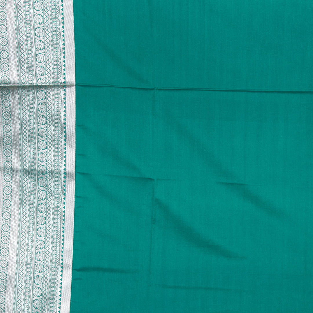 Lilac Lavender and Teal green soft silk saree