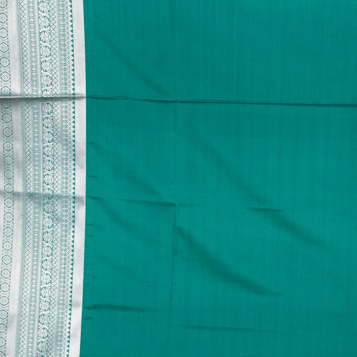 Lilac Lavender and Teal green soft silk saree