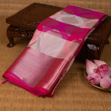 Pink and Rani pink soft silk saree