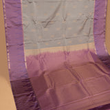 Iron Grey and sunset purple soft silk saree