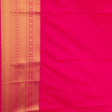 Steel grey and Rani pink pure touch silk saree