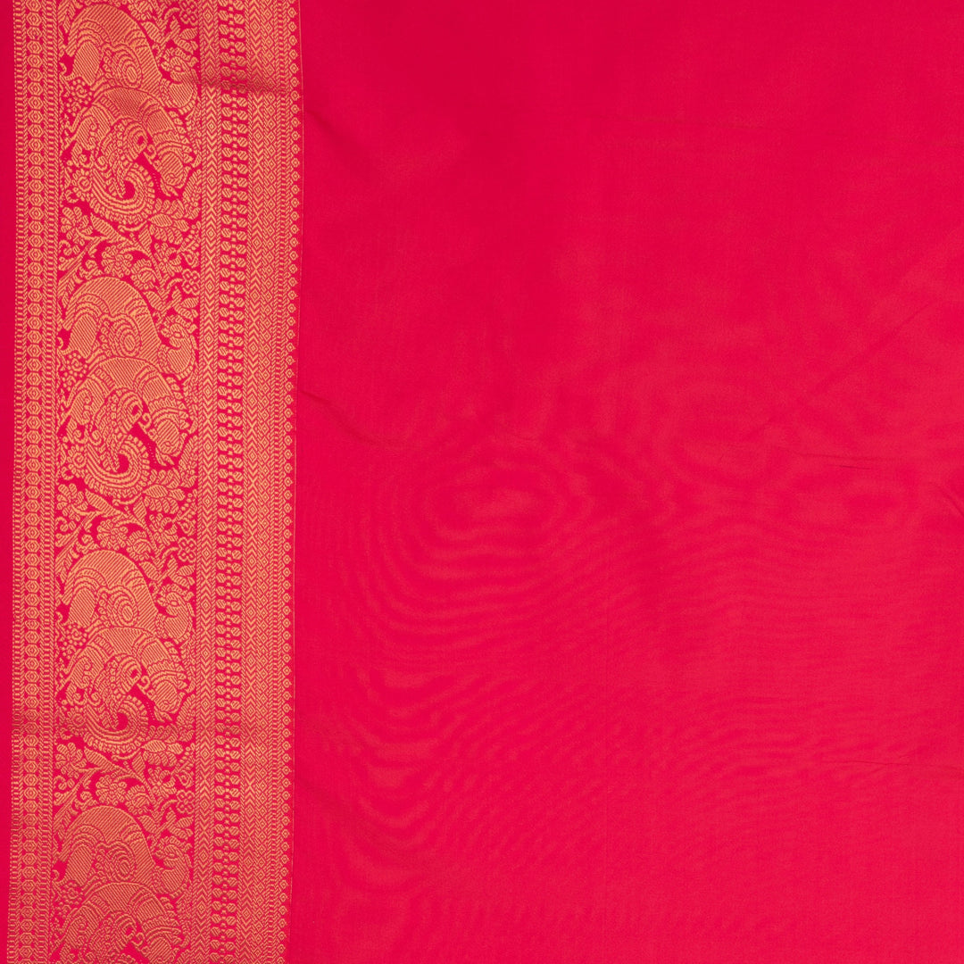 Powerpuff pink and rani pink semi silk saree