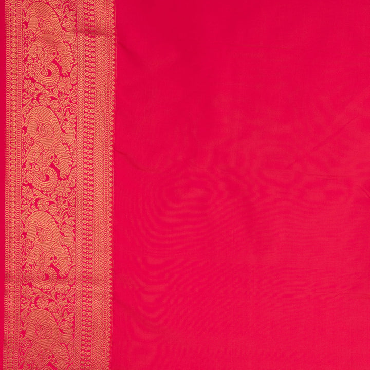 Powerpuff pink and rani pink semi silk saree