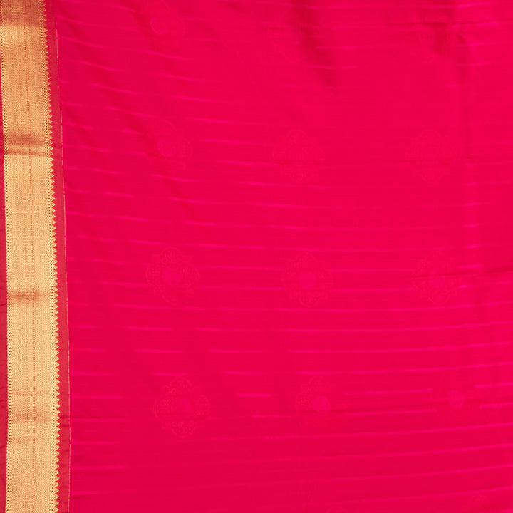 Off white  and Red semi silk saree