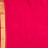 Off white  and Red semi silk saree