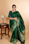 Bottle Green Pattu Saree