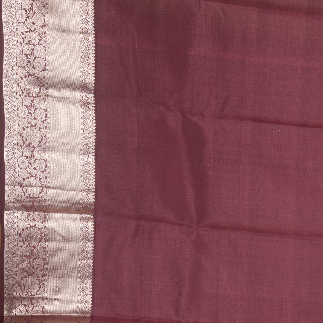 Salmon Pink  and Rosewood pink pure touch silk saree