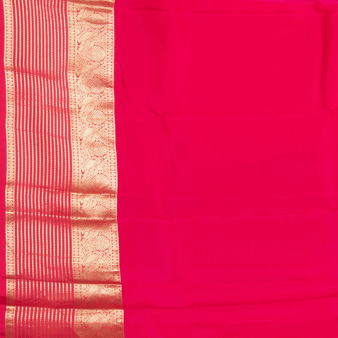 Brick maroon and French pink Pure touch silk saree