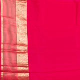 Brick maroon and French pink Pure touch silk saree