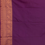 Red Orange and Purple soft silk saree