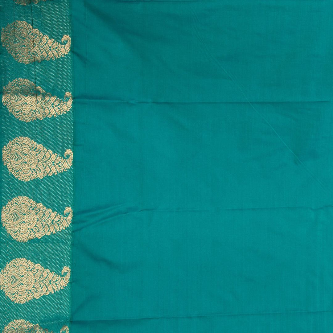 Vampire grey and Teal green soft silk saree