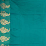 Vampire grey and Teal green soft silk saree