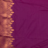 Fire engine red and Purple semi silk saree