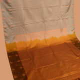 Shadow grey and Mustard soft silk saree