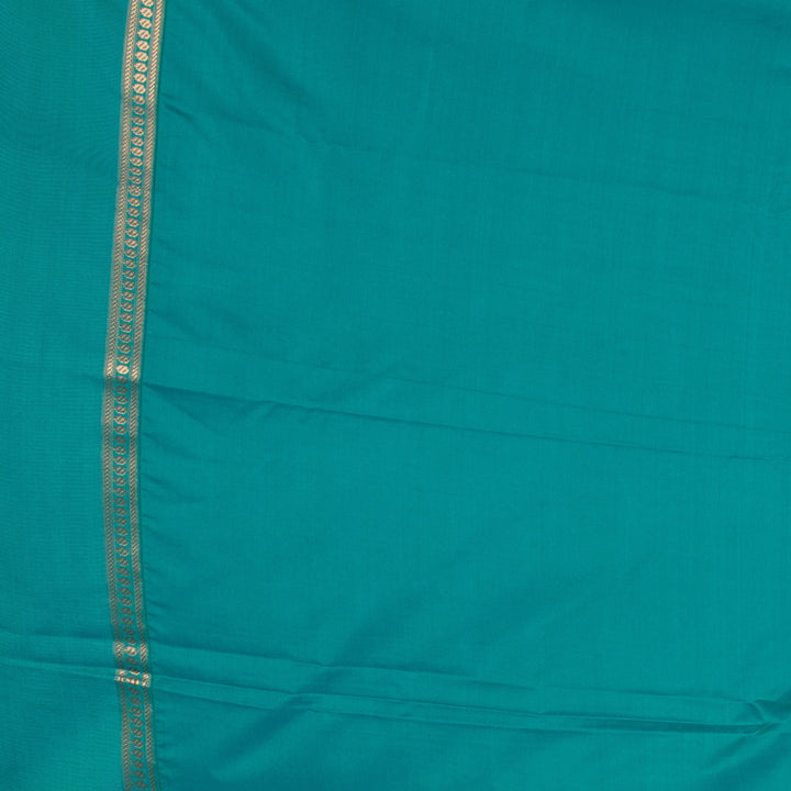 Maroon and Teal green soft silk saree