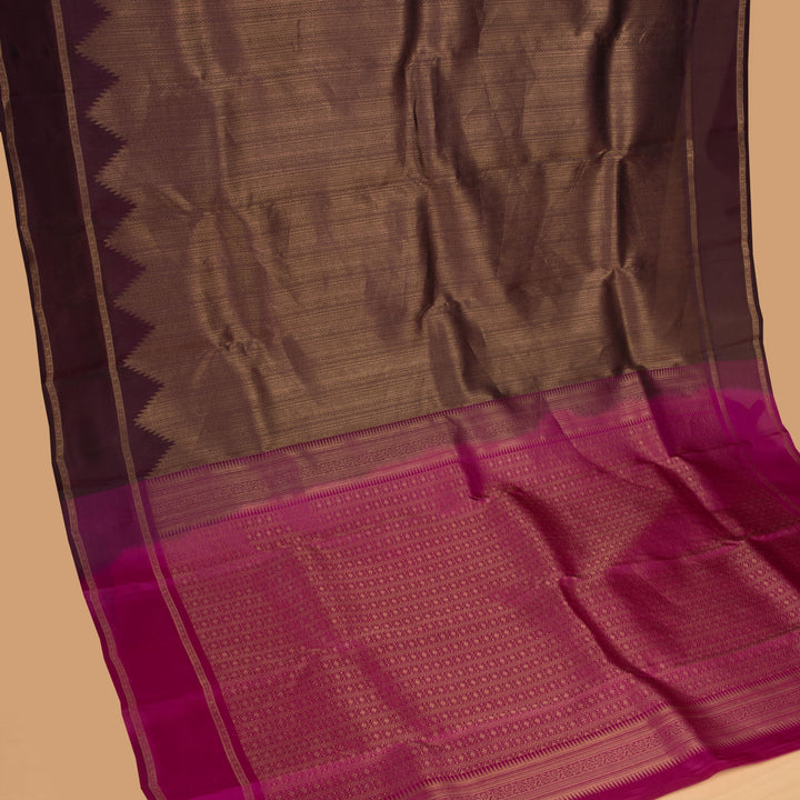 Grape and Magenta pure touch silk saree