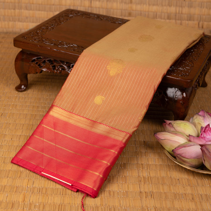 Sunset orange and Amaranth Pink soft silk saree