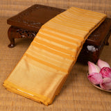 Mango yellow and Reddish pink soft silk saree