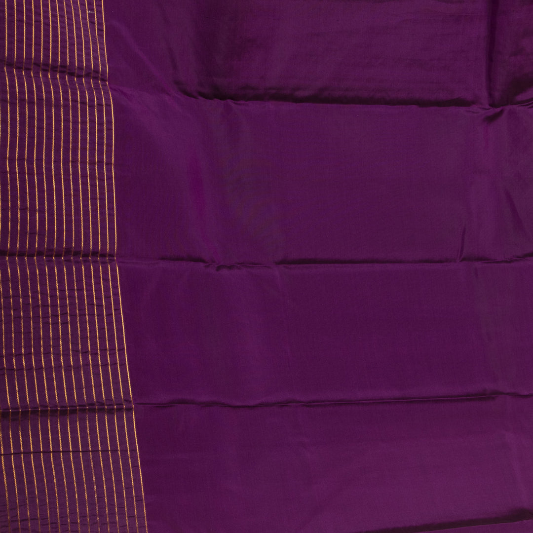 Basil green and Palatinate purple pure touch silk saree