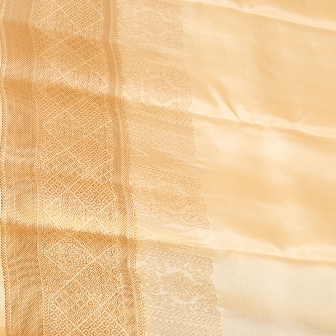 Peacock Blue and Off white pure touch silk saree