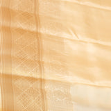 Peacock Blue and Off white pure touch silk saree