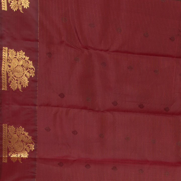 Dazzle pink and Maroon pure Touch silk saree