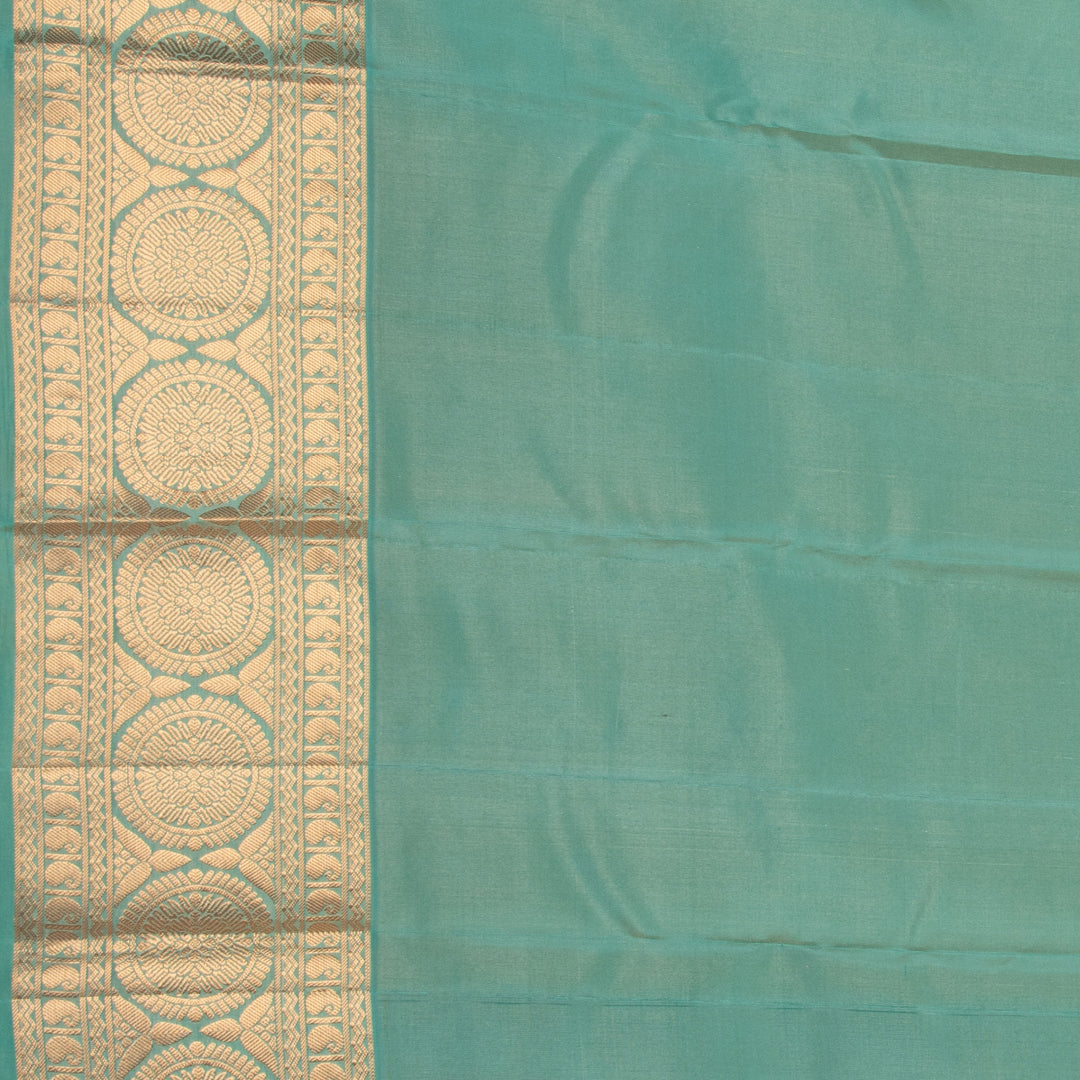 Pastel Green and Persian green Pure Touch silk saree