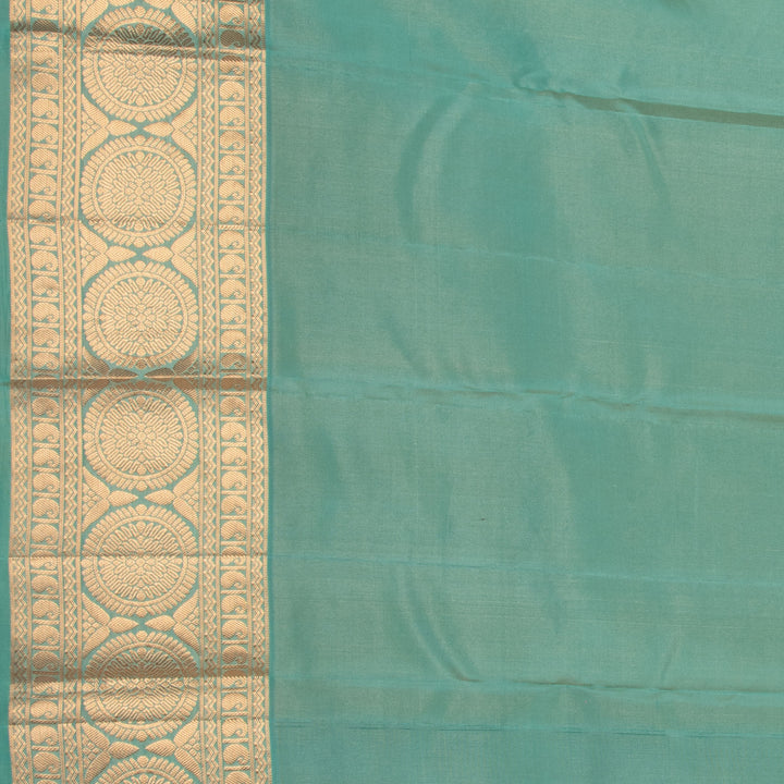 Pastel Green and Persian green Pure Touch silk saree