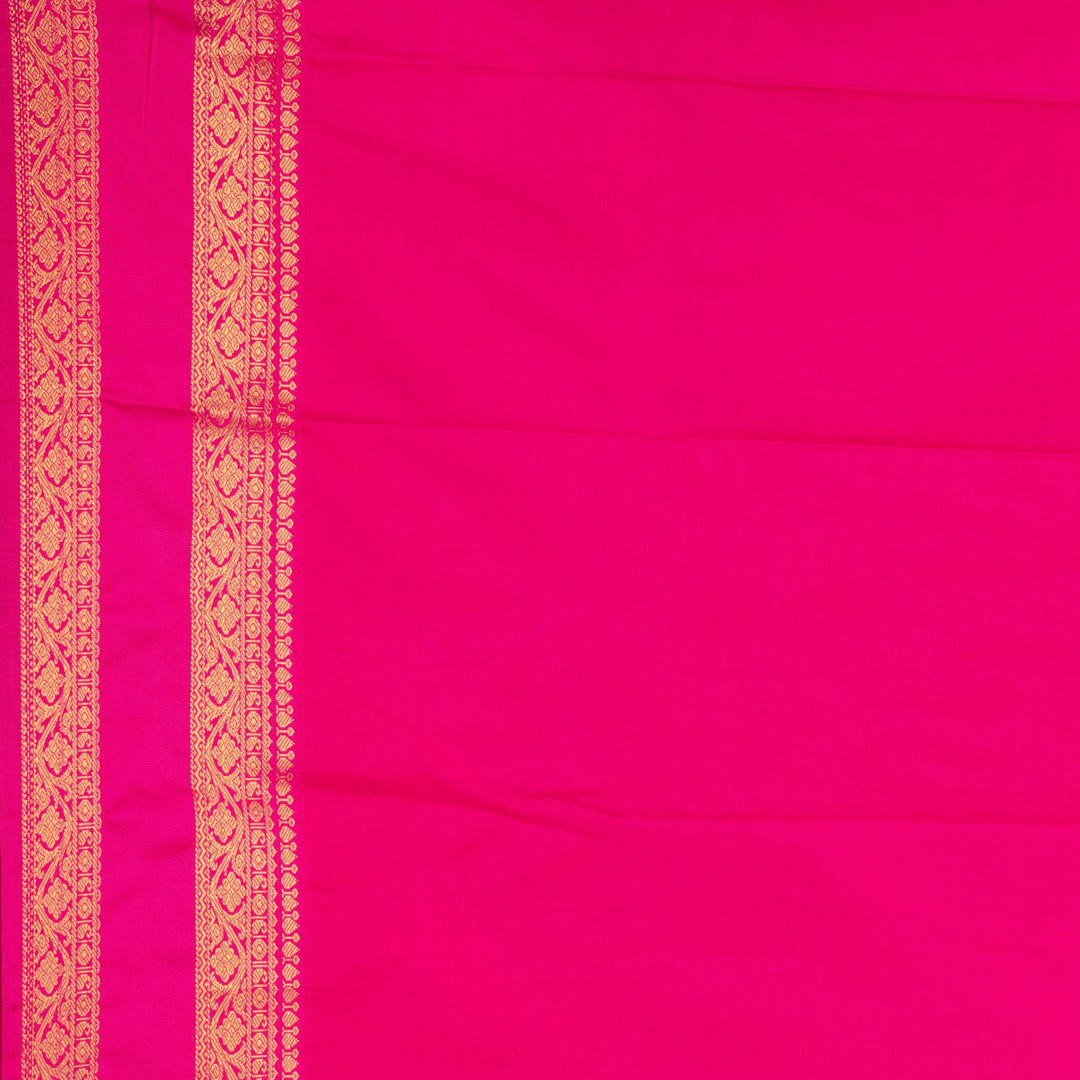 Paynes Grey and Rani pink soft silk saree