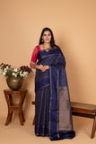 Royal Blue pure kanjivaram silk saree