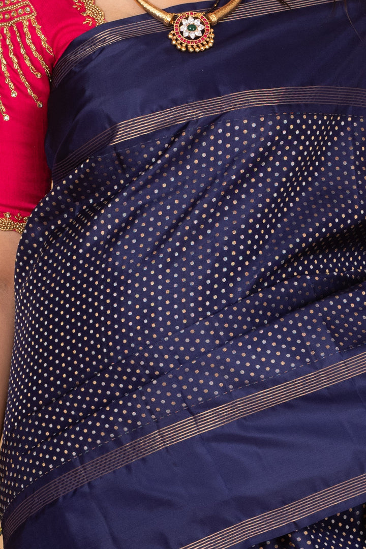 Royal Blue pure kanjivaram silk saree