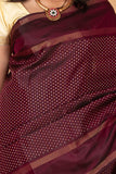 Sangria Purple Pure Kanjivaram silk saree