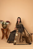 Black Pure Kanjivaram silk saree