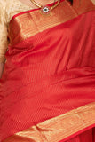 Chilli Red Pure Kanjivaram silk saree