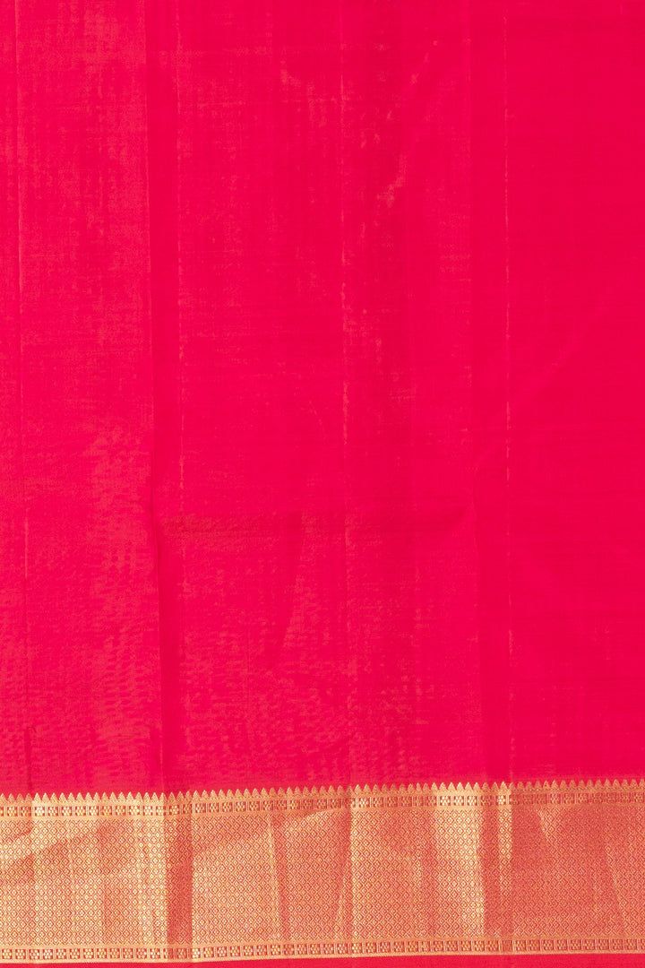 Raspberry Pink Pure Kanjivaram silk saree
