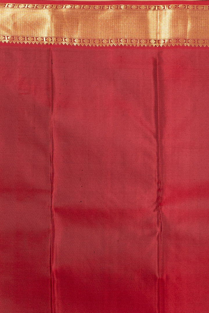 Pink and Apple red Pure Kanjivaram silk saree