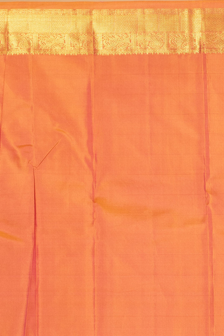 Garnet Red Checked Pure Kanjivaram silk saree