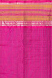 Peacock Blue and Wildberry pink Zero Zari Kanjivaram silk saree