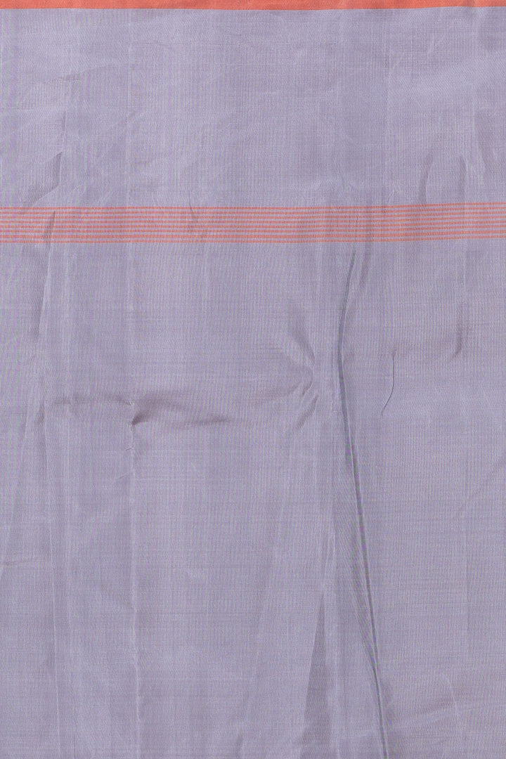 Yellow and Steel Grey Zero Zari Kanjivaram silk saree