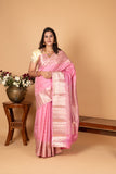 Baby pink Kalyana oorvalam Pure Kanchi silk saree