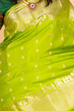 Green Kalyana oorvalam Pure Kanchi silk saree